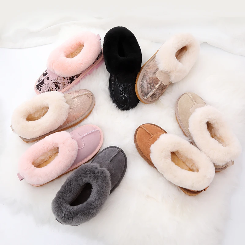 Водонепроницаемые ботинки из 100% натуральной воловьей кожи теплые зимние для