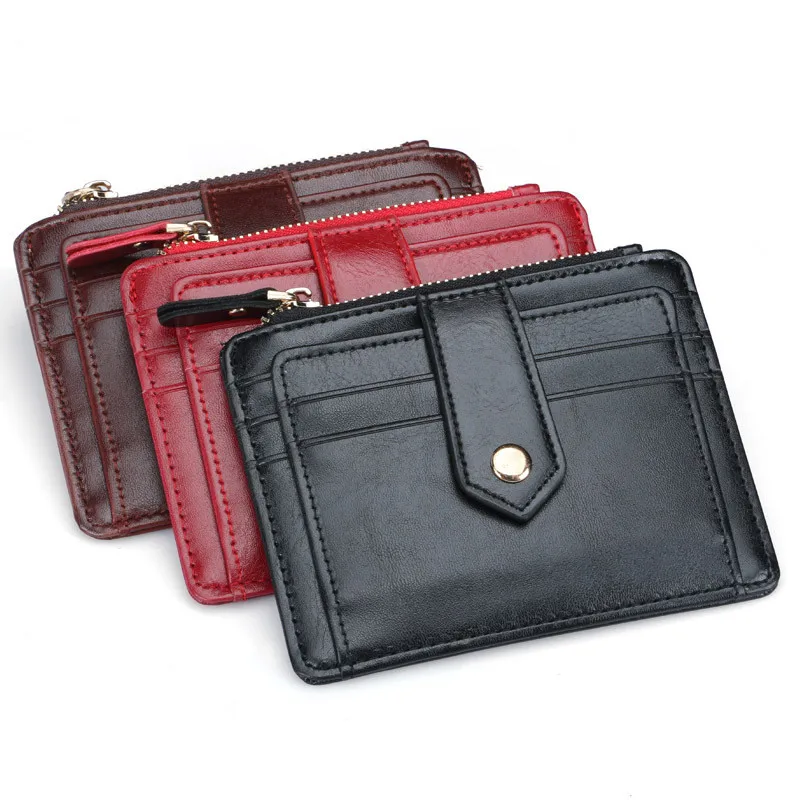 

Fashion Men's Wallet Leather Solid Wallets Men Pu Leather Coin Money Credit Card Holders Coin Purses Business Purse Male