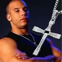 2021 necklace fast and angry celebrity vin diesel project crystal jesus man cross pendant necklace gift jewelry necklace