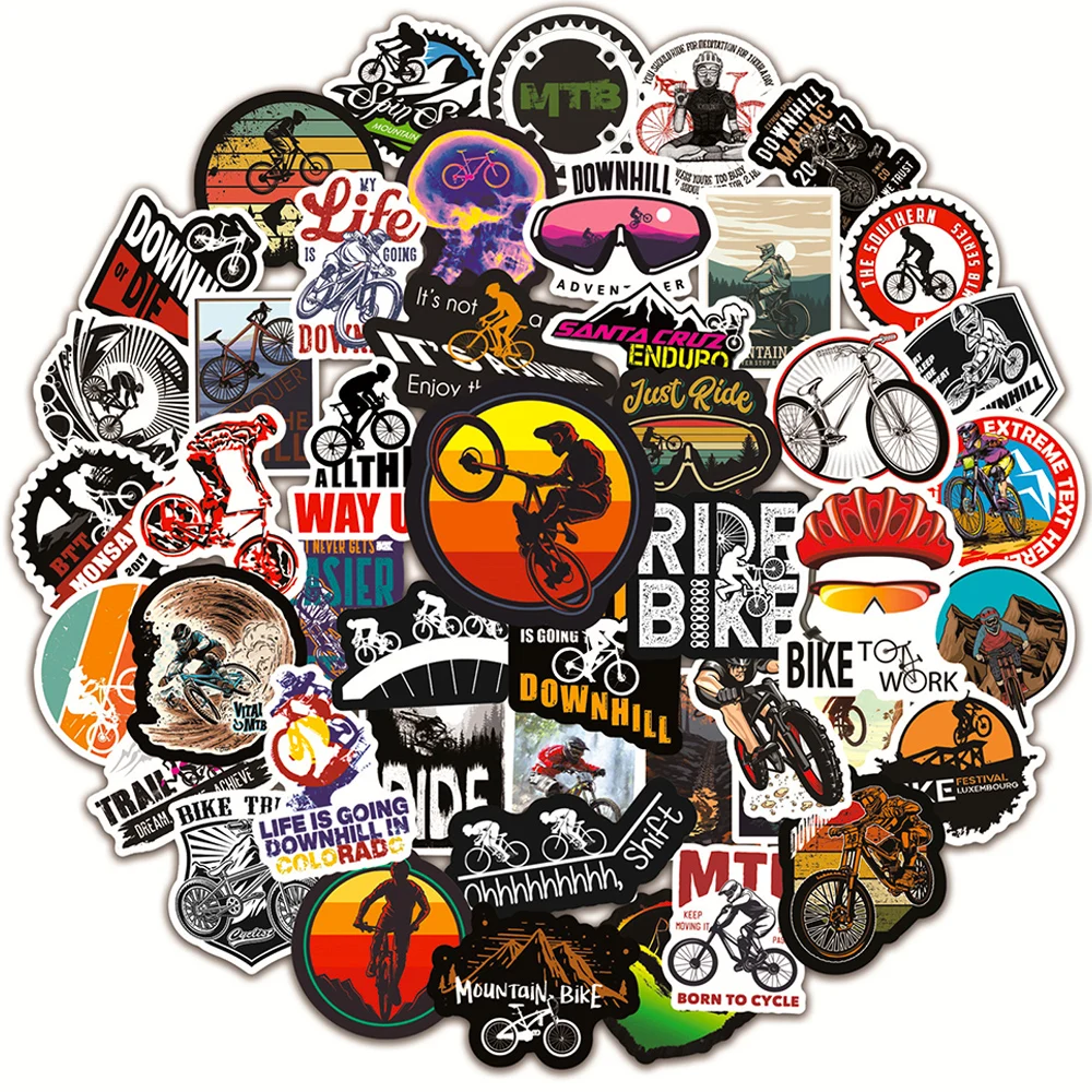 

10/30/50PCS Mountain Bike Outdoor MTB Graffiti Stickers Car Motorcycle Travel Luggage Guitar Fridge Laptop Waterproof Sticker