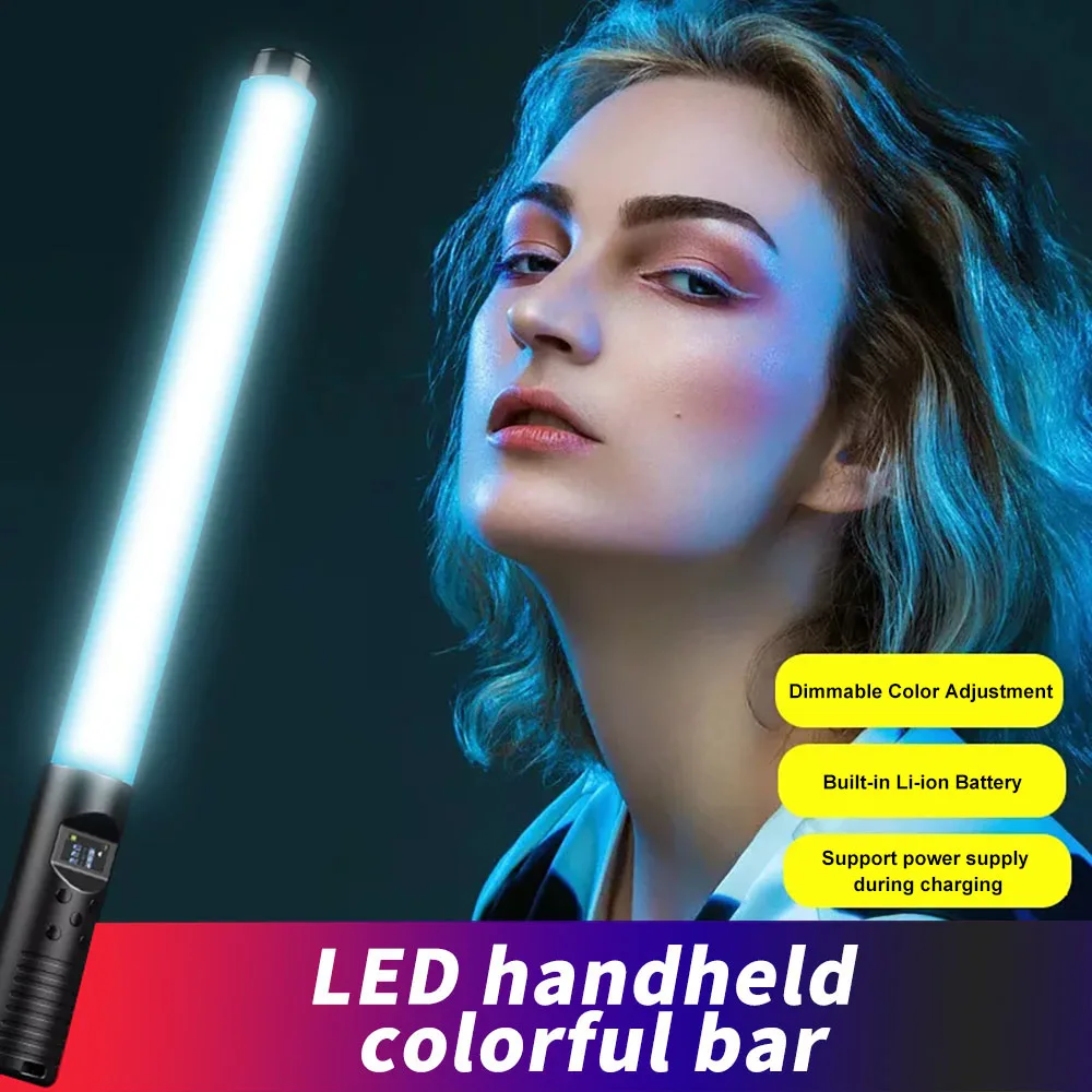 

RGB Colorful LED Stick Fill Light Handheld Bar 20W 3000K LED Flash Light stick Speedlight Photographic Lighting