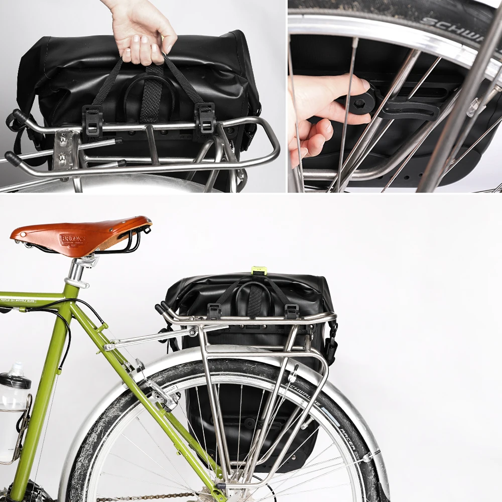 

Rhinowalk 25L Waterproof Seat Bike Bag MTB Road Bike Bicycle Rear Rack Pannier Bag Cycling Rear Bag Shoulder Bag Bike Accessorie