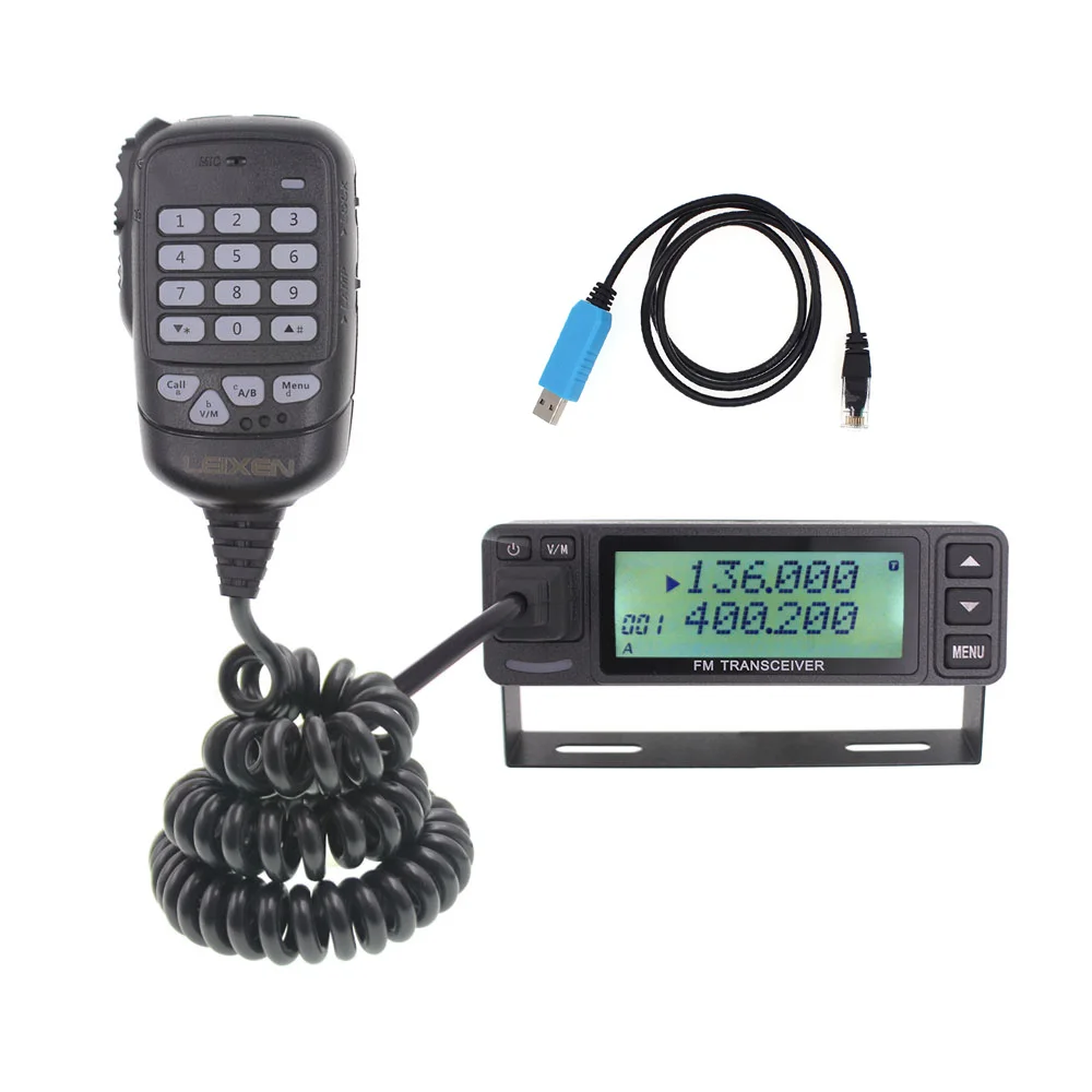 LEIXEN VV-998S VV-998 Мини Портативная рация 25 Вт Двухдиапазонная VHF UHF 144/430MHz Мобильная приемопередатчик Любительская радиоприемная Автомобильная рация - Цвет: VV-998S-USB