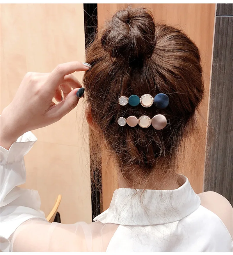 

3pcs/set Fashion Geometric Pearls Hair Clips for Girls Women Colorful Acetate Hairpins Alloy Hairpins Hairgrips Hair Accessories
