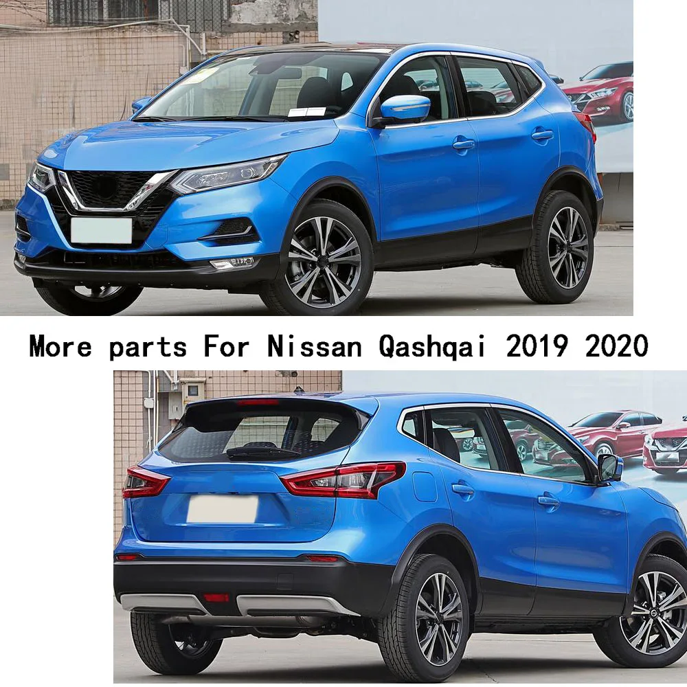 

For Nissan Qashqai 2019 2020 2021 Car Detector Styling ABS Chrome Steering Wheel Cover Interior Kit Trim Lamp Frame Hoods 3pcs