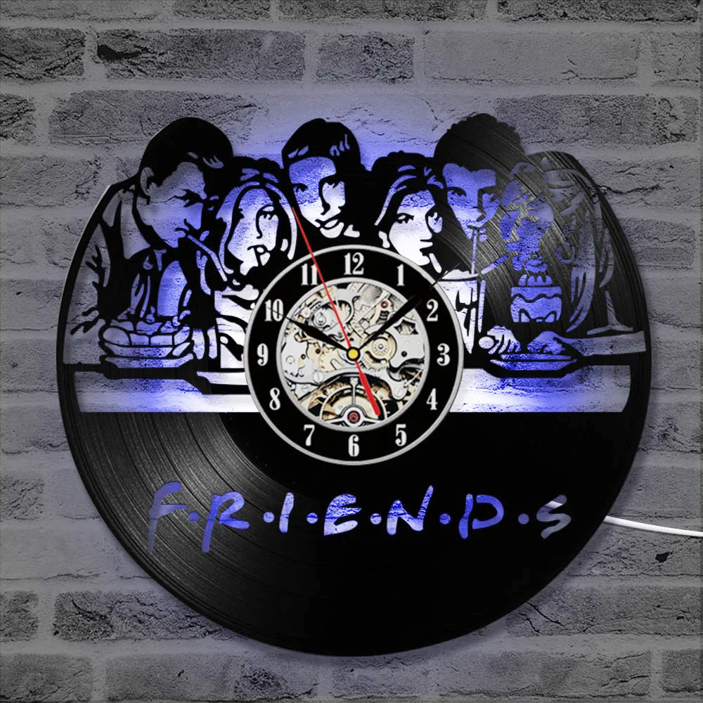 Настенные часы Friends TV Series винтажные украшения для дома со светодиодной