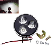 1pc 12v motorcycle universal headlight fog lamp high bright white led spot light for scooter atv motorcycle lighting accessories