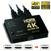 4k 2k 3x1 hdmi cable splitter hd 1080p video switcher adapter 3 input 1 output port hdmi hub for xbox ps4 dvd hdtv pc laptop tv