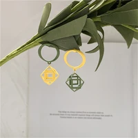 little pure and fresh colour metal hollow out port of atmosphere quality earrings girl contracted stud earrings women