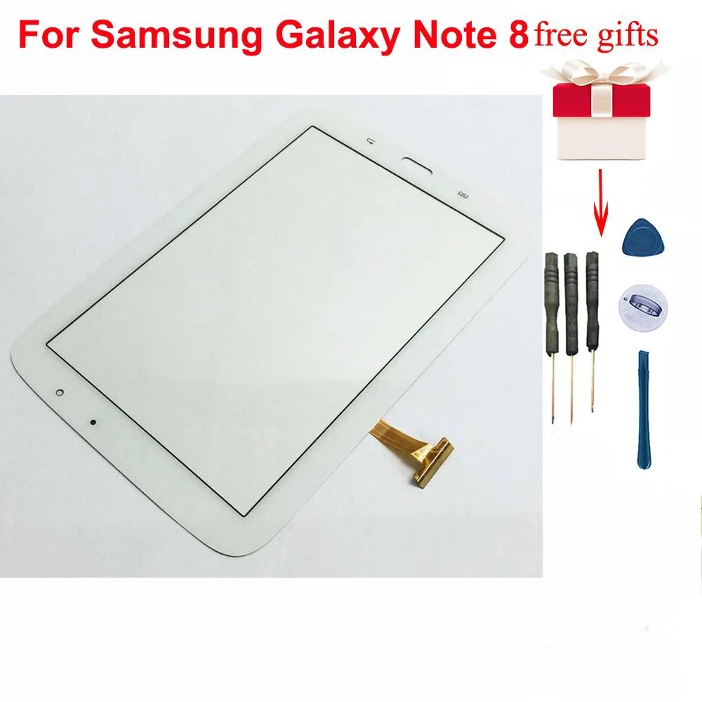 

100% протестированный белый для Samsung Galaxy Note 8 GT-N5110 N5110 Передний сенсорный экран Сенсорная панель дигитайзер стеклянный объектив N5110
