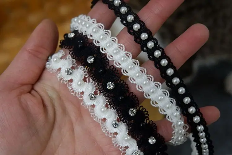 Дешевые 2 метра/упаковка 1 см/1 5 см Лидер продаж черно-белые маленькие