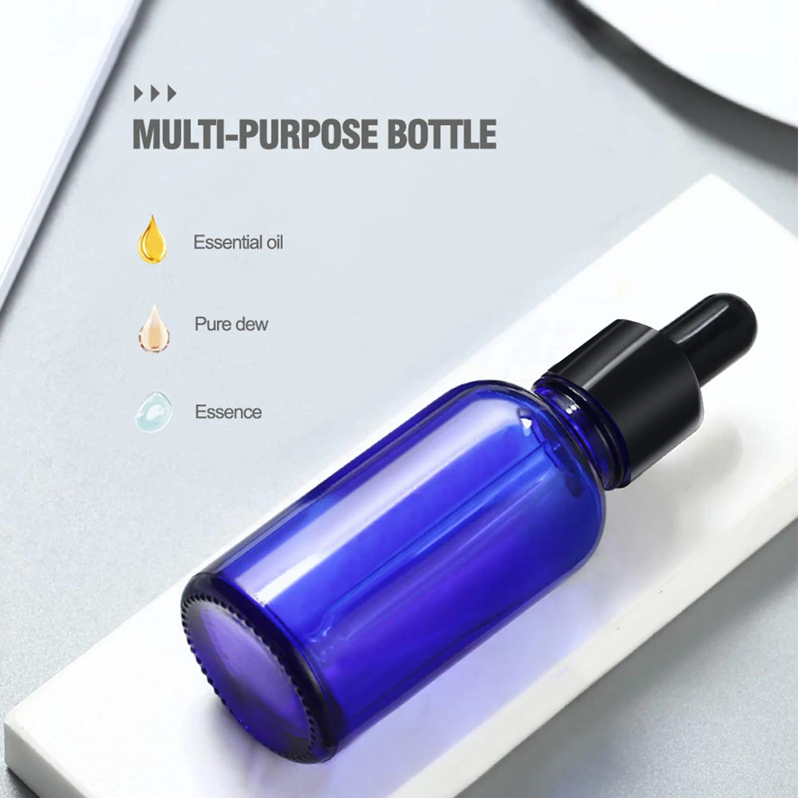 

2pcs Glass Bottles With Eye Dropper Droppers Refillable Bottle Container For Essential Oils, Colognes & Perfumes