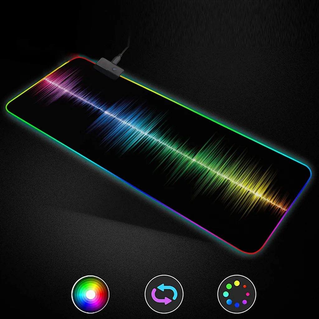 Игровой коврик для мыши RGB геймер компьютерный с подсветкой Mause большой