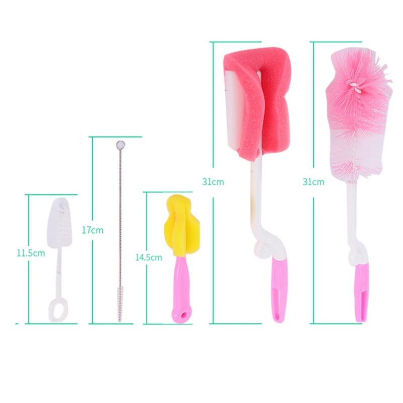 5 шт./компл. щётка для чистки детских бутылочек с поворотом на 360 градусов | Мать и