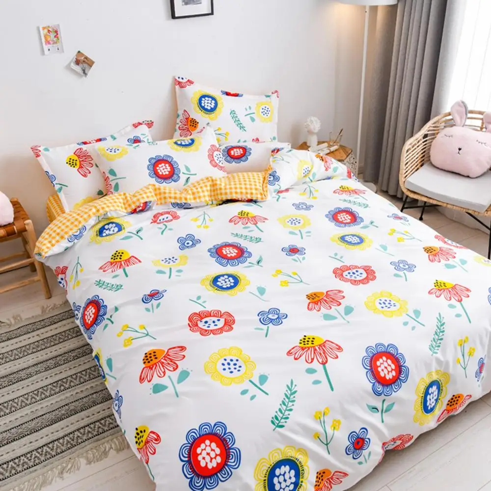 

Cartoon sunflower Bedding Set Kids Duvet/quilt cover pillowcase Single Queen King Size