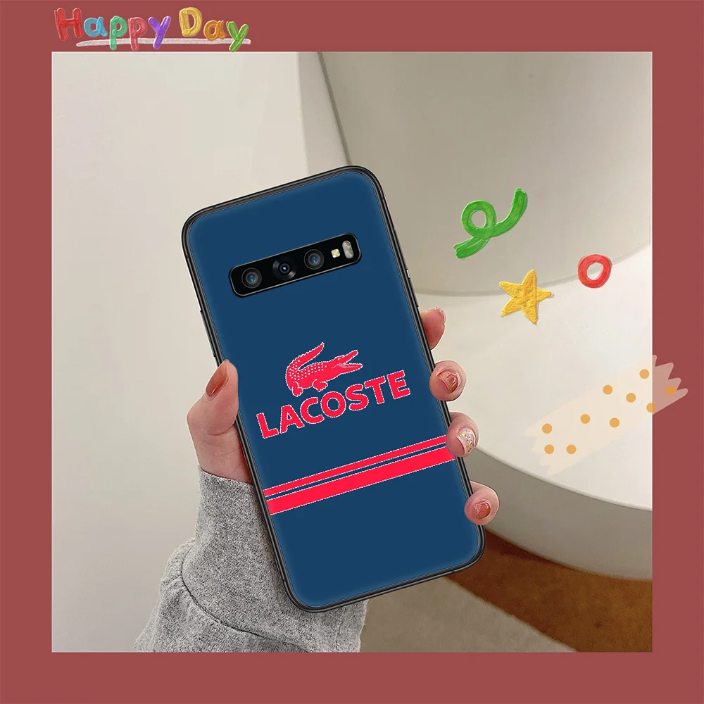 

French luxury brand LACOETE Phone Case for Samsung Galaxy Note S 6 7 8 9 10 E 20 Ultra Edge Plus black Cover Tpu Back Trend