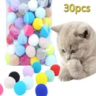 Симпатичные забавные игрушки для кошек, тянущийся плюшевый мяч, 0,98 дюйма, игрушечный мяч для кошек, креативные красочные интерактивные игрушки для кошек, жевательные игрушки для кошек