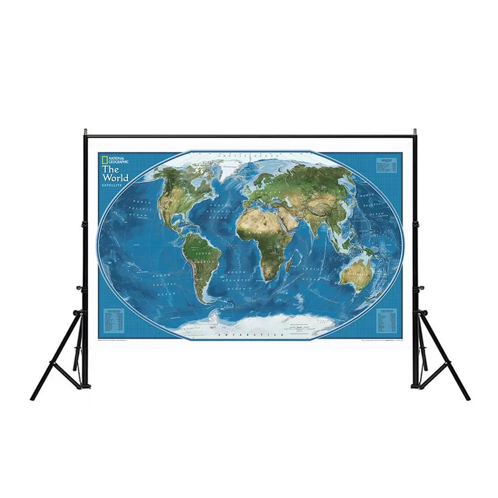 Складная карта мира из нетканого материала с самой большой площадью и водными