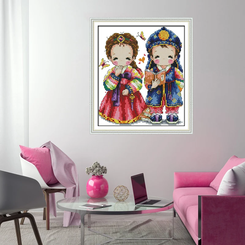 Joy Sunday Романтическая любовь Корейская свадьба вышивка крестиком 11 и 14 карат