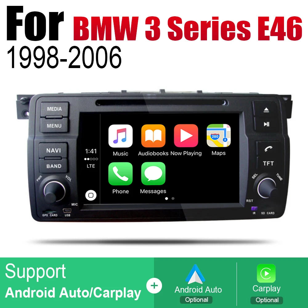 Автомобильный мультимедийный плеер 2 Din Android радио для BMW 3 серии E46 1998 ~ 2006 DVD GPS Navi