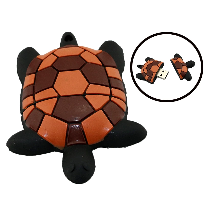 Картонная флеш-накопитель USB Cartoon Tortoise Sea Turtle Pen 8 ГБ 16 ГБ 32 ГБ 64 ГБ 128 ГБ 256 ГБ Пендрайв Флешка Диск Подарки