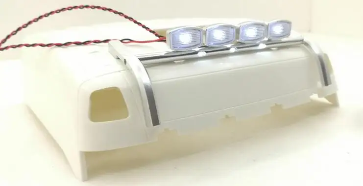 Светодиодная панель со средней сеткой и фарами для Tamiya 1/14 RC VOLVO FH16 6X4 грузовик