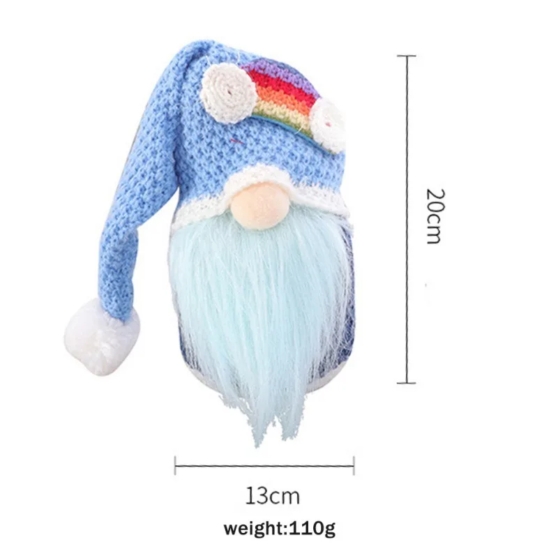

Knitted Cap Without Faceless Doll Ornaments Rainbow Doll N