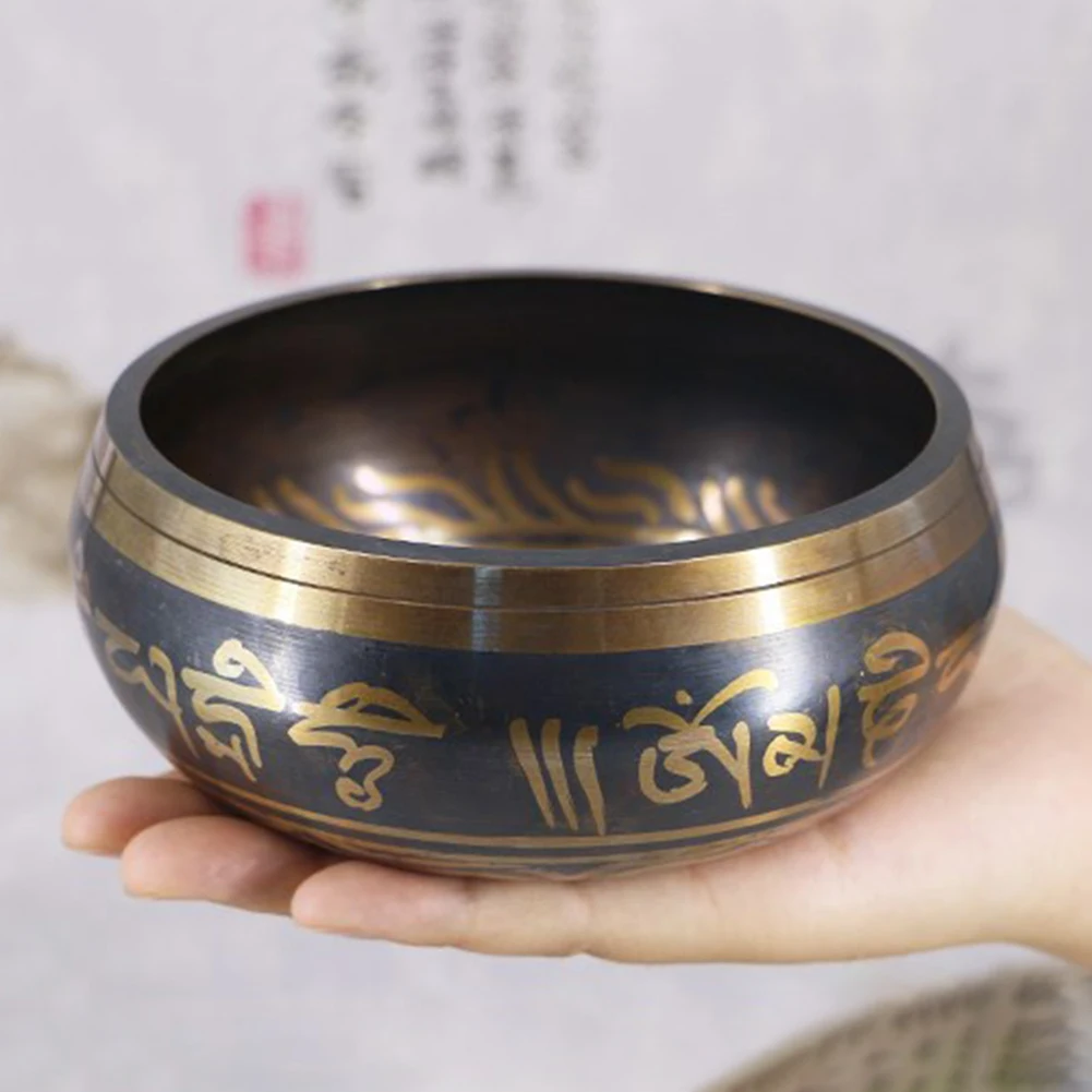 

Metal Qing Buddha Yinbo Chanting Yoga Meditation Bowl Handmade Bronze Chime Buddha Sound Bowl Striker