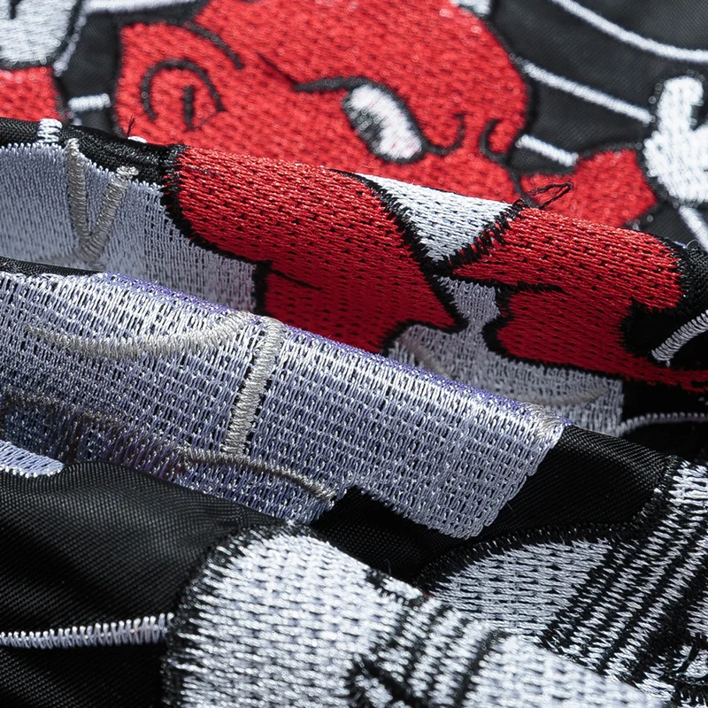 

Autumn Pilot Jacket Embroidery Skulls Anime Bomber Jacket's Men Hip Hop Fashion Baseball Coat Harajuku Japanese Streetwear Male