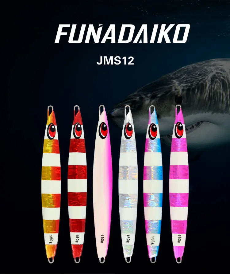 FUNADAIKO inchiku свинцовая приманка для джига, искусственные рыболовные приманки, металлическая ложка для джига, рыболовный джиг, медленный джиг, 150 г, 200 г, 250 г, 300 г