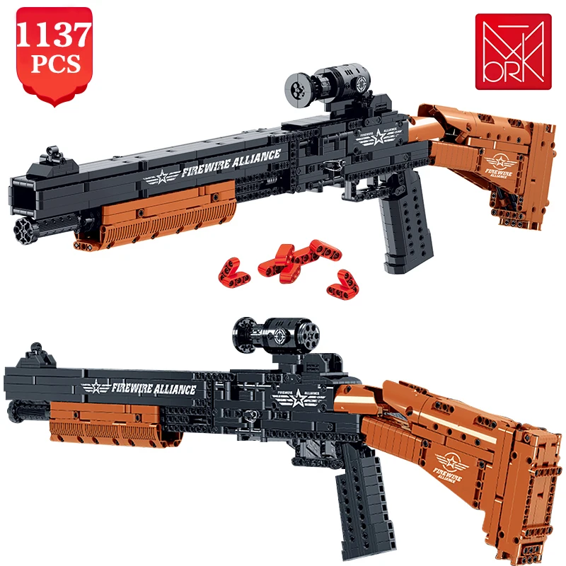 

Технический конструктор Военная серия Moc, модель пистолета, детские развивающие игрушки для мальчиков, подарки на день рождения