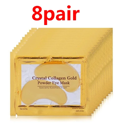 8pair 5 пар = 10 шт кристаллическая коллагеновая маска от темных кругов для удаления морщин сывороточный протеин патчи для глаз под глазами маска для лица - Цвет: 8pair