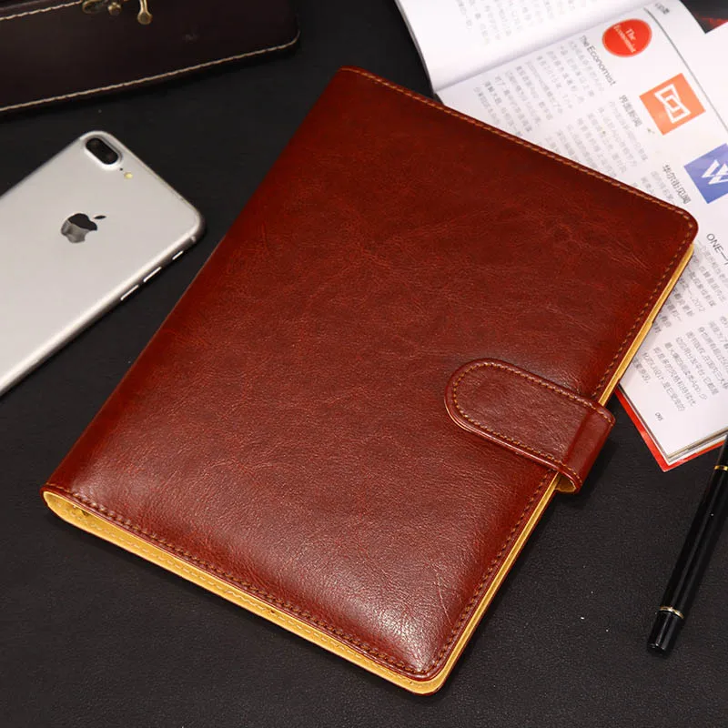 A5/B5 Размер Бизнес Стиль мягкая искусственная кожа свободный лист переплет