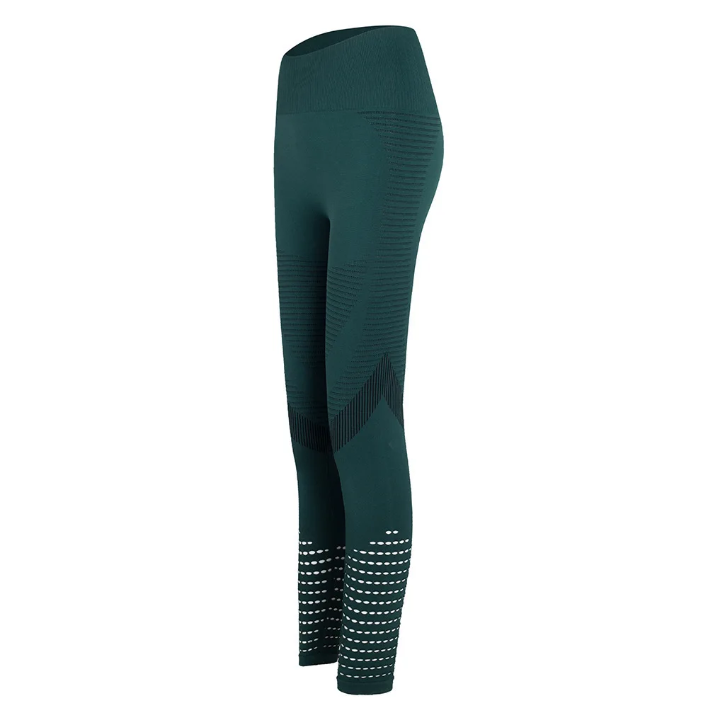 

Europe and the United States hollow fitness yoga pants high waist peach lift hips thin running sweatpants