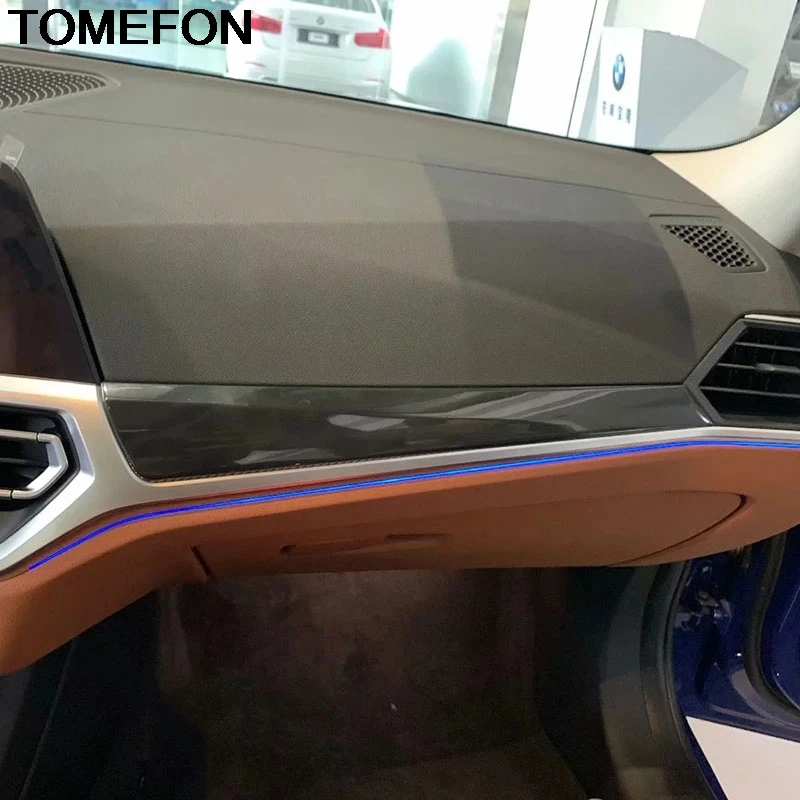 TOMEFON для BMW 3 серии 2019 2020 Передняя центральная консоль управления приборной панелью Pamel формовочная наклейка крышка отделка аксессуары для интерьера TOMEFON для BMW 3 серии 2019 2020 Передняя центральная консоль управления приборной панелью Pamel формовочная наклейка крышка отделка аксессуары для интерьера