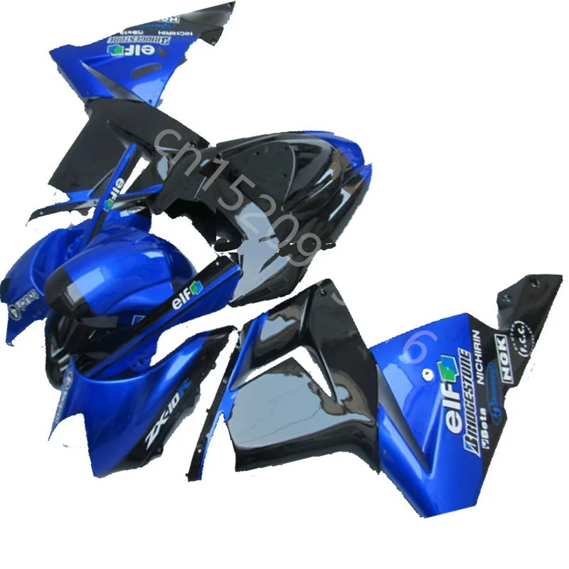 

ABS Plastic Motorcycle Bodyworks for Kawasaki Ninja fairing kit zx10r 2004-2005 zx10r 04 05 blue black fairing