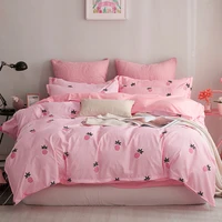 pink pineapple bedding set simple duvet cover set pillowcase home textiles 23pcs bed linen king queen size dropship
