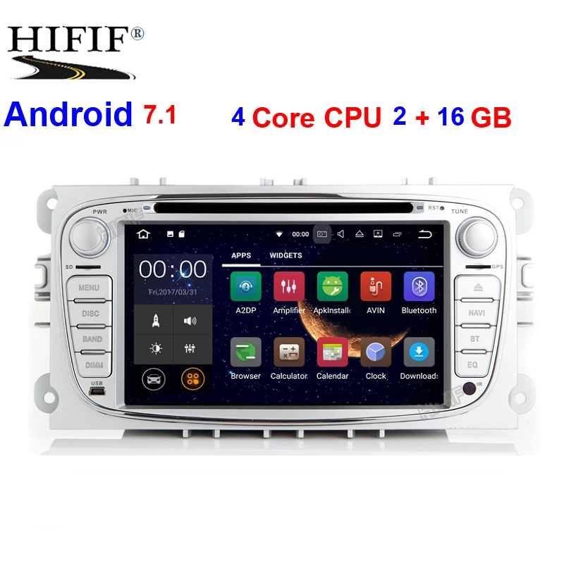 HIFIF DAB Android 7 12 CD DVD радио плеер Navi GPS для FORD FOCUS Mondeo GALAXY C-Max S-MAX Kuga | Автомобили и