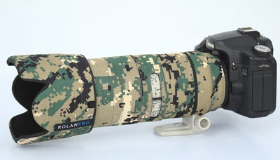 Green camouflage Линзы rolanpro камуфляжное пальто дождевик для Canon EF 70-200 мм F2.8 L IS III USM объектив защитный чехол для Canon SLR объектив камеры - Цвет: Green camouflage