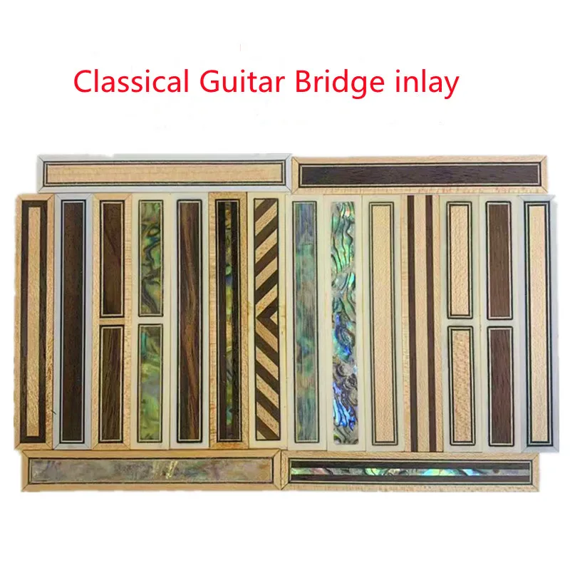 

2pcs Classical Guitar Bridge Tie Block inlay PVC Wooden Guitar Bridge Rosewood Imitation Abalone Inlay Guitarra Parts