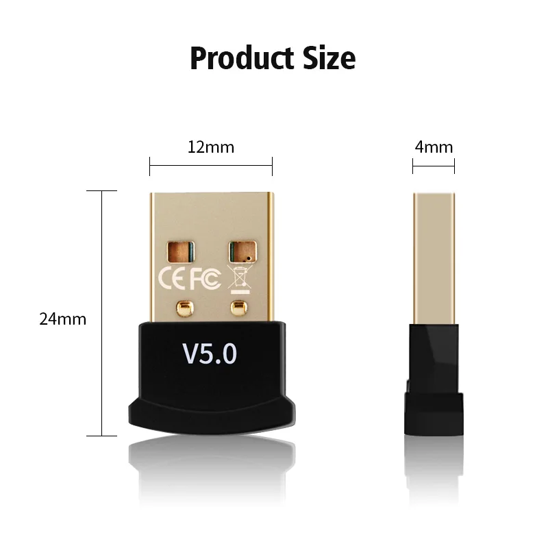 True 5 0 Bluetooth адаптер USB передатчик для ПК компьютер рецептор ноутбук наушники аудио