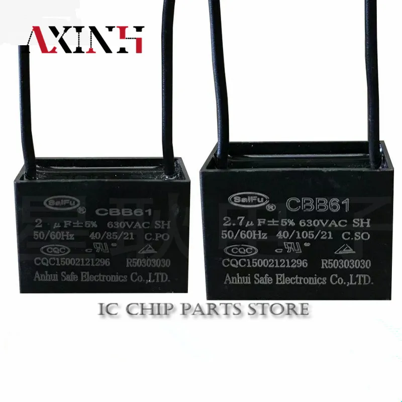 

CBB61 fan start capacitor 0.22uf/0.33uf/0.47uf/0.5uf/0.56uf/0.6uf/1uf/2uf/2.2uf/3uf/4uf/5UF/8uf/10uf/15uf/2.7uf/2.4uf/1.2uf 630V