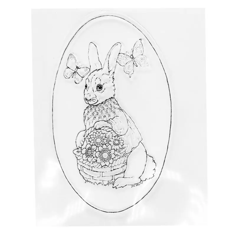 Кролик Силиконовый Прозрачный чехол печать штамп DIY Скрапбукинг рельефная