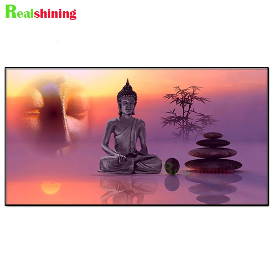 

Алмазная живопись с полными стразами для творчества, Дзен Будда, камень, бамбук, картина стразы, Алмазная мозаика 5d, вышивка крестиком N1926