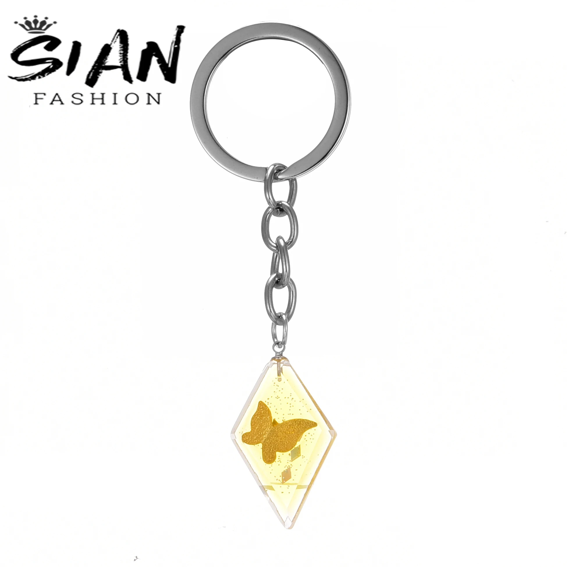 Женский брелок с геометрическим рисунком ювелирное украшение в виде Цветной