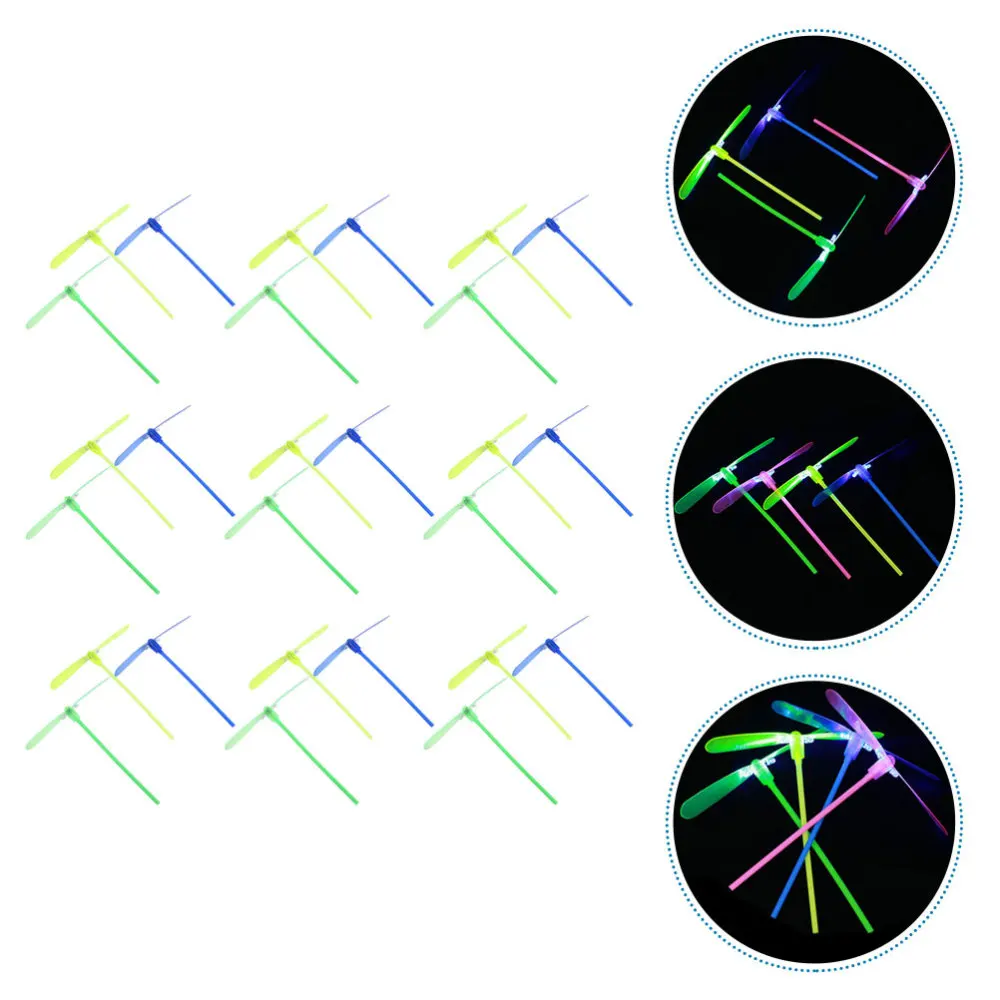 

50pcs Glowing Flying Dragonfly Toys Flying Helicopter Toys Hand for Kids