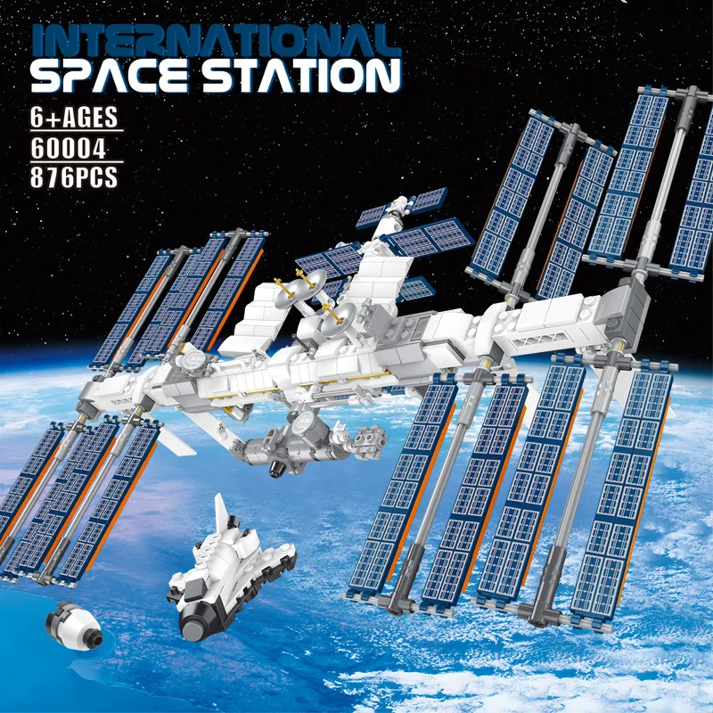 

Ideas Creator International Space Station Building Blocks Kit Bricks Classic Movie Model Kids Cosmonaut Toys For Children Gift