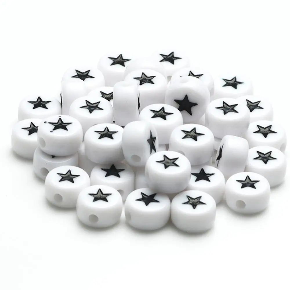 100 шт. круглые белые акриловые пластиковые бусины для самостоятельного