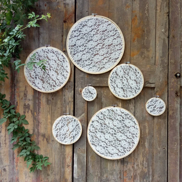 

Wall Wedding Decor Creative handmade hanging decoration props white lace flower