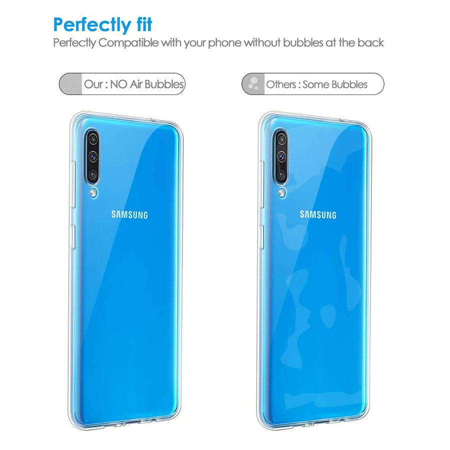 Прозрачный мягкий ТПУ чехол для Samsung Galaxy A50 A30 A40 A70 телефона силиконовый M30 M20